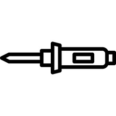 Soldering iron line icon