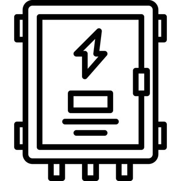 Electrical panel line icon