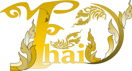 frame art line Thai pattern cornor design