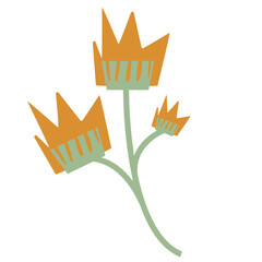 Hand drawn Flower Vector, Flower simple vector illustration