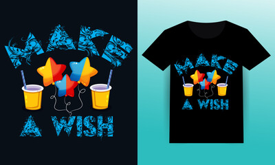 Fototapeta premium Happy birthday t shirt design