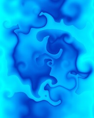 Blue flame bleeding abstract creation design for wallpaper, poster and other designs