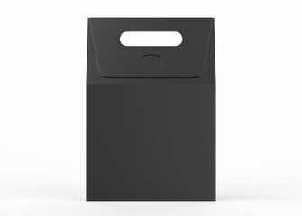 hard paper box mockup Isolated on White Background. 3d illustration