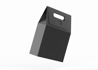 hard paper box mockup Isolated on White Background. 3d illustration