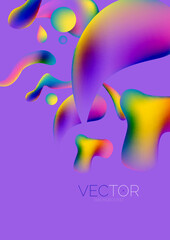 Fluid shapes vertical wallpaper background. Vector illustration for banner background or landing page