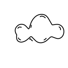 doodle cloud vector