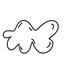 doodle cloud vector