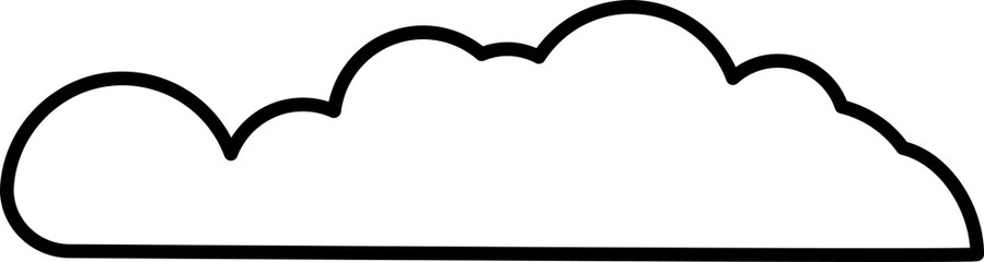 Cloud element in PNG type. Flat vector illustration style. Minimal object. Clip art design.