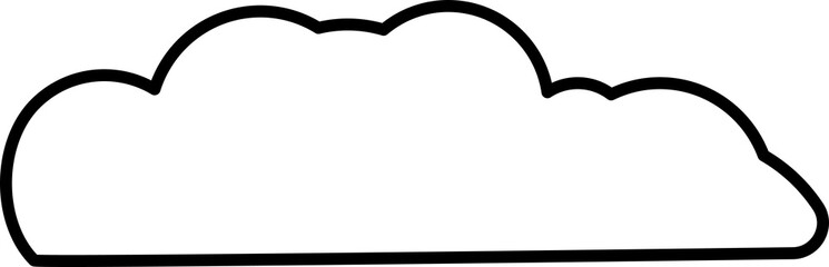 Cloud element in PNG type. Flat vector illustration style. Minimal object. Clip art design.