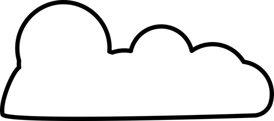 Cloud element in PNG type. Flat vector illustration style. Minimal object. Clip art design.