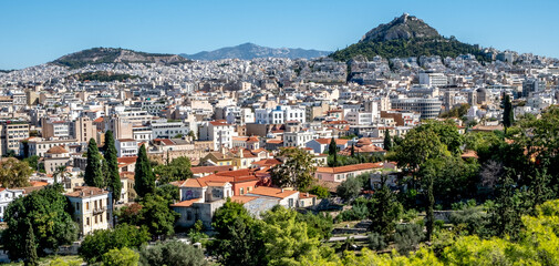 Fototapeta na wymiar Skyline of Athens Greece
