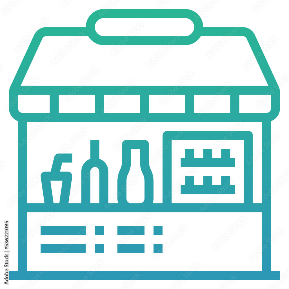 Poster refreshment stall icon