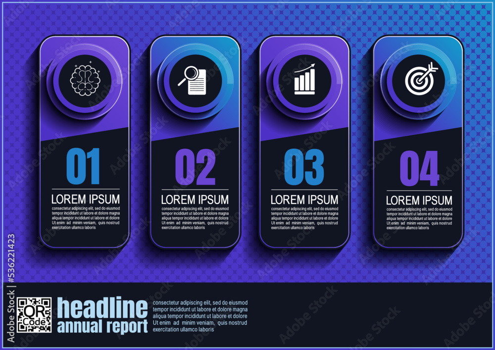 Canvas Prints business infographics design, 4 process chart diagram template background for presentation workflow,