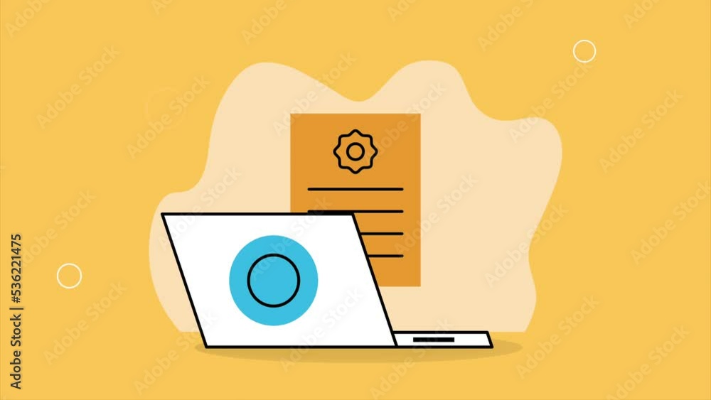 Poster laptop computer device with document