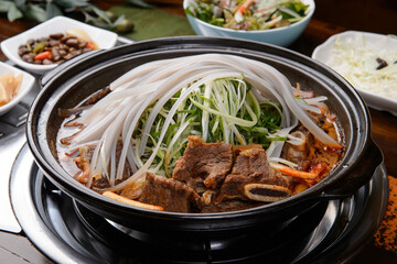 Korean style spicy braised short ribs