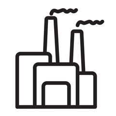 Obraz premium factory line icon