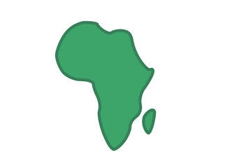 アフリカ（簡易太線）グリーン