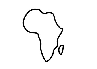 アフリカ（簡易太線）ホワイト