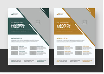 Fototapeta na wymiar Cleaning & Disinfection Flyers, Vector and editable flyer design, a4 flyer