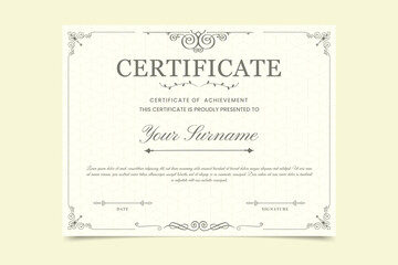 Professional certificate template with elegant elements