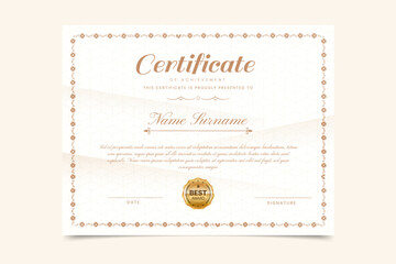 Professional certificate template with elegant elements