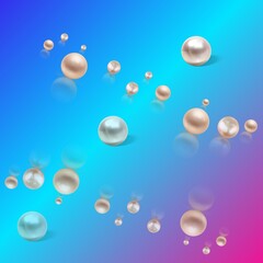 gradient color blue neon pink with pearl illustration for wallpaper or theme background