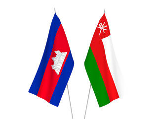 Sultanate of Oman and Kingdom of Cambodia flags