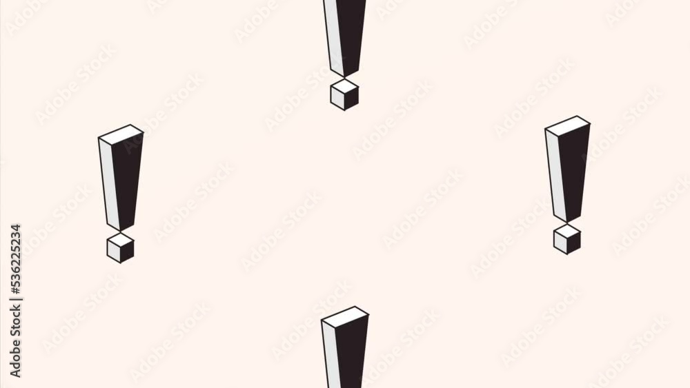 Poster alerts symbols isometric pattern animation