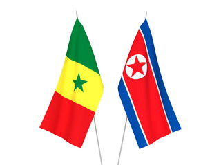 Republic of Senegal and North Korea flags