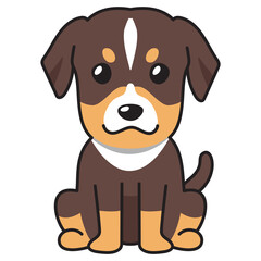 Fototapeta premium Cartoon character dog for design.