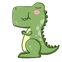 Naklejka premium Cute Tyrannosaurus, cute dinosaur, T-rex