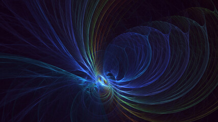 Obraz premium 3D rendering abstract multicolor fractal light background