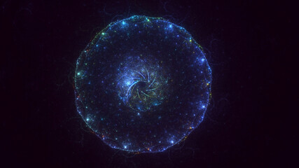 3D rendering abstract round light background