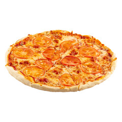 Italian pizza margherita with tomatoes