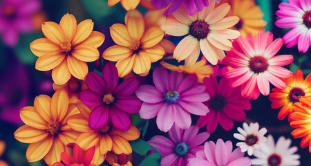Fototapeta na wymiar colorful flower background, close up