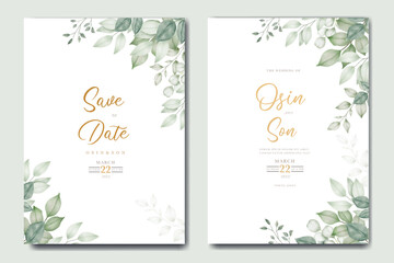 Watercolor Floral Wedding invitation Card Template