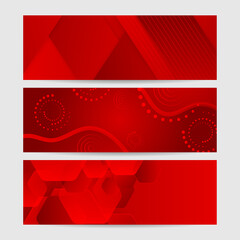 Abstract red banner background. Vector abstract graphic design banner pattern presentation background web template.