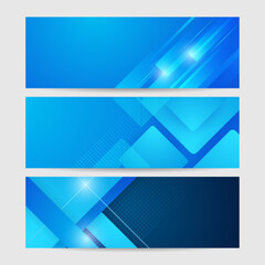 Modern abstract gradient blue banner background. Vector abstract graphic design banner pattern presentation background web template.