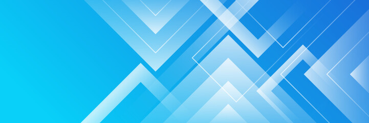 Blue abstract vector long banner background. Modern abstract gradient dark navy blue banner background. Design for poster, template on web, backdrop, brochure, flyer, landing page, and webinar