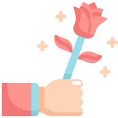 rose giving icon