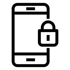 Icon Mobile Lock Internet With Style Outline