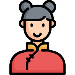 chinese girl icon