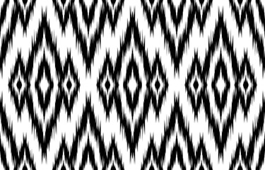 Geometric ethnic vintage texture vector art design textile fashion pattern line ikat seamless