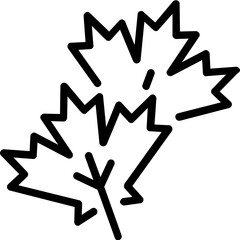 maple autumn leaves icon