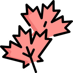 maple autumn leaves icon
