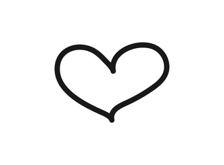 Hand drawn valentine's day heart icons. Love design elements.