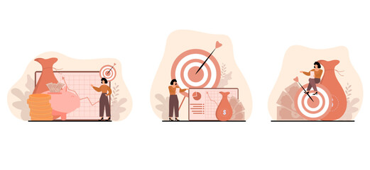 Finance Flat Bundle Illustration Design