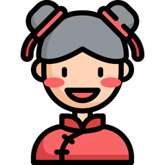chinese girl icon