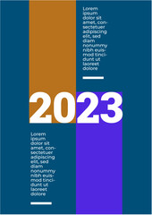 Luxury design happy new year 2023 with colorful number