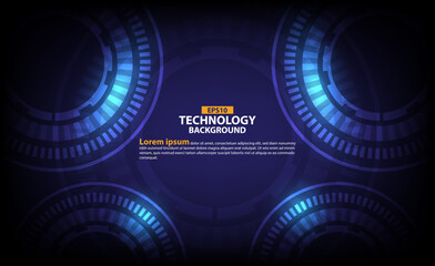 Circle Technology Futuristic Abstract Vector